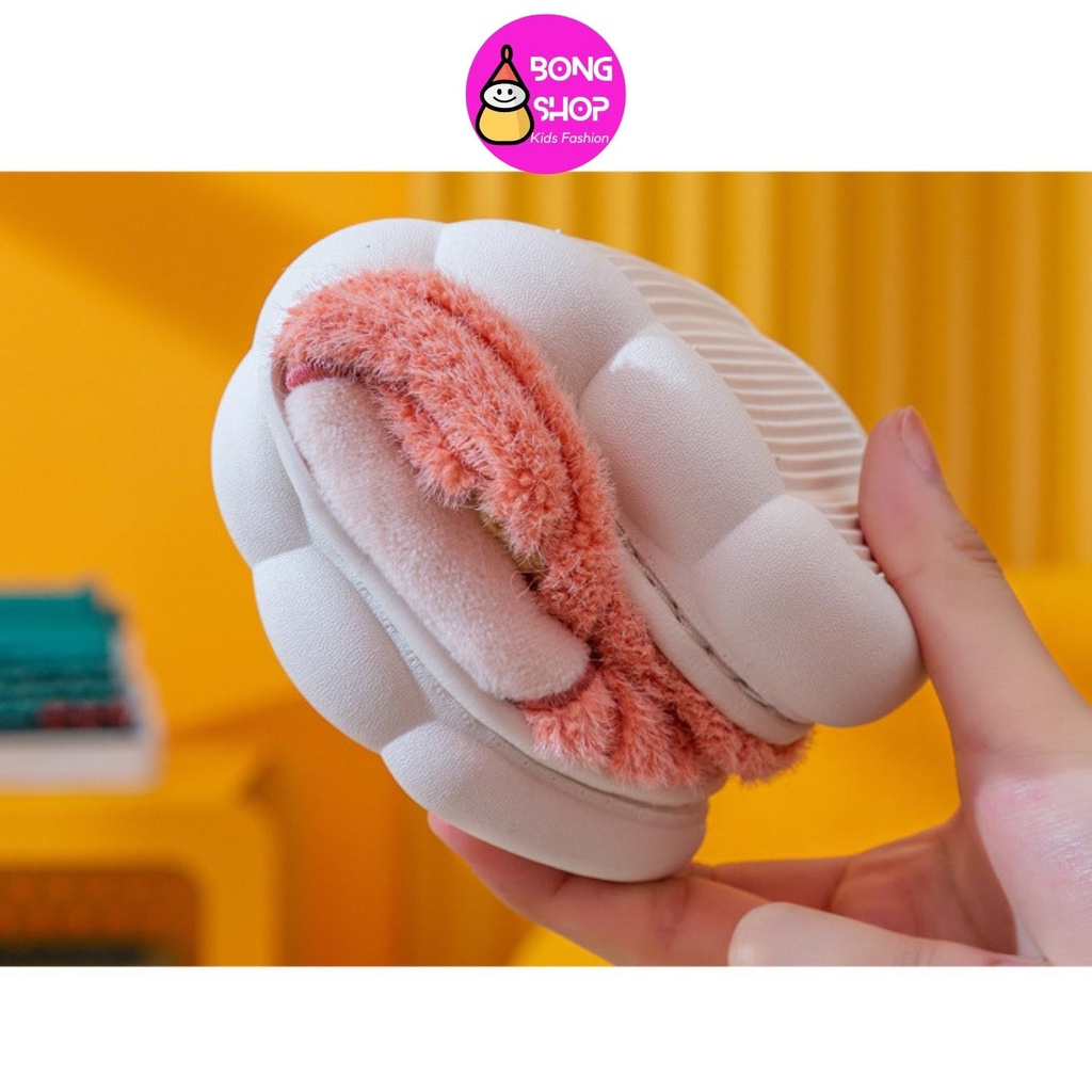Dép Bông Đi Trong Nhà Cho Bé, Dép Bông Trẻ Em Họa Tiết Đáng Yêu