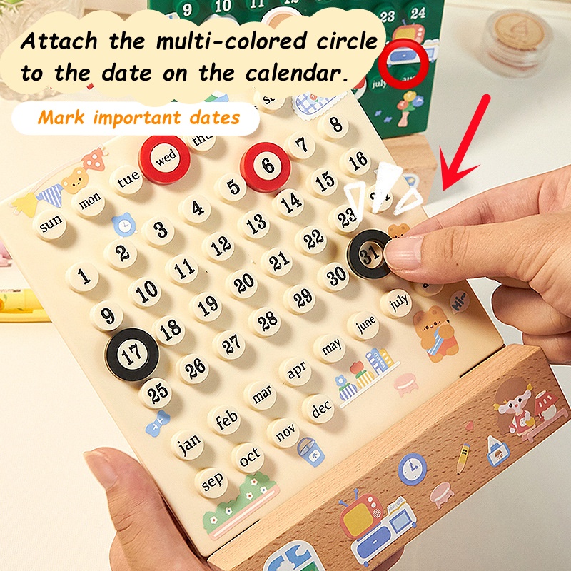 Lịch Để Bàn 8 Màu Bằng Acrylic Dễ Thương Không Giới Hạn Dùng Trang Trí