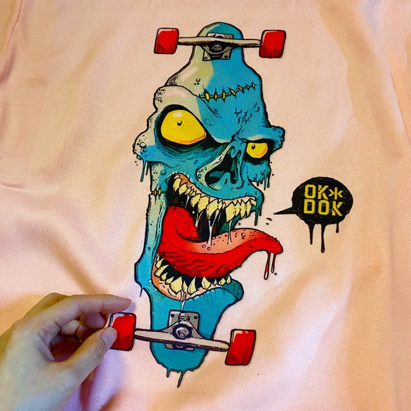 Áo Dài Tay màu hồng thiết kế OK.02