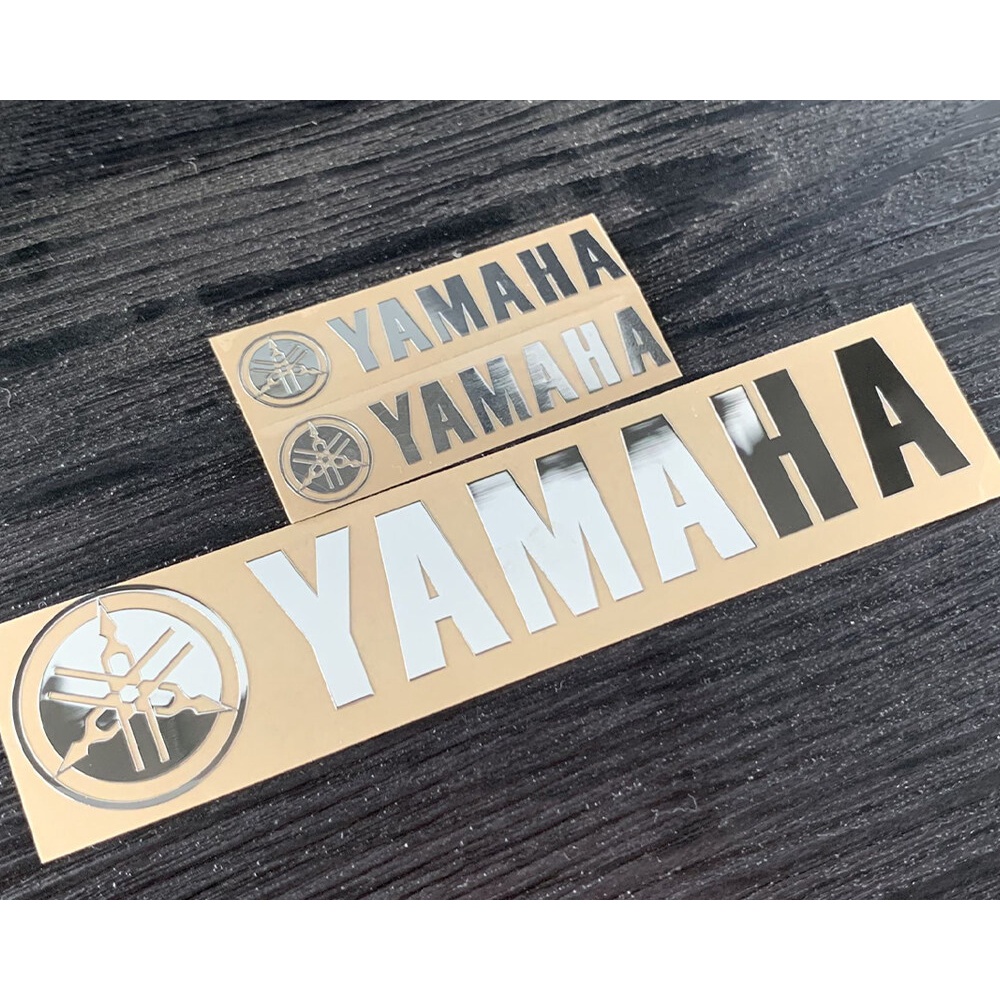 Miếng Dán LOGO YAMAHA Bằng Hợp Kim Niken Màu Vàng / Bạc Chống Rỉ Sét