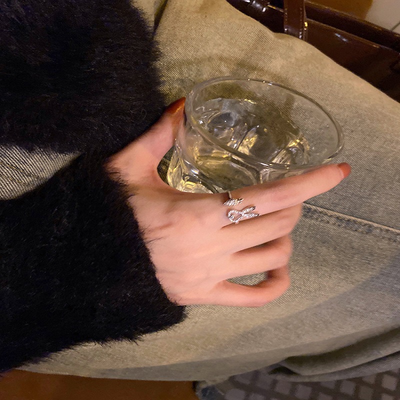 Nhẫn Hở HìNh Thỏ Và Cà RốT ĐíNh Kim Cương Giả ThờI Trang Cho Nữ