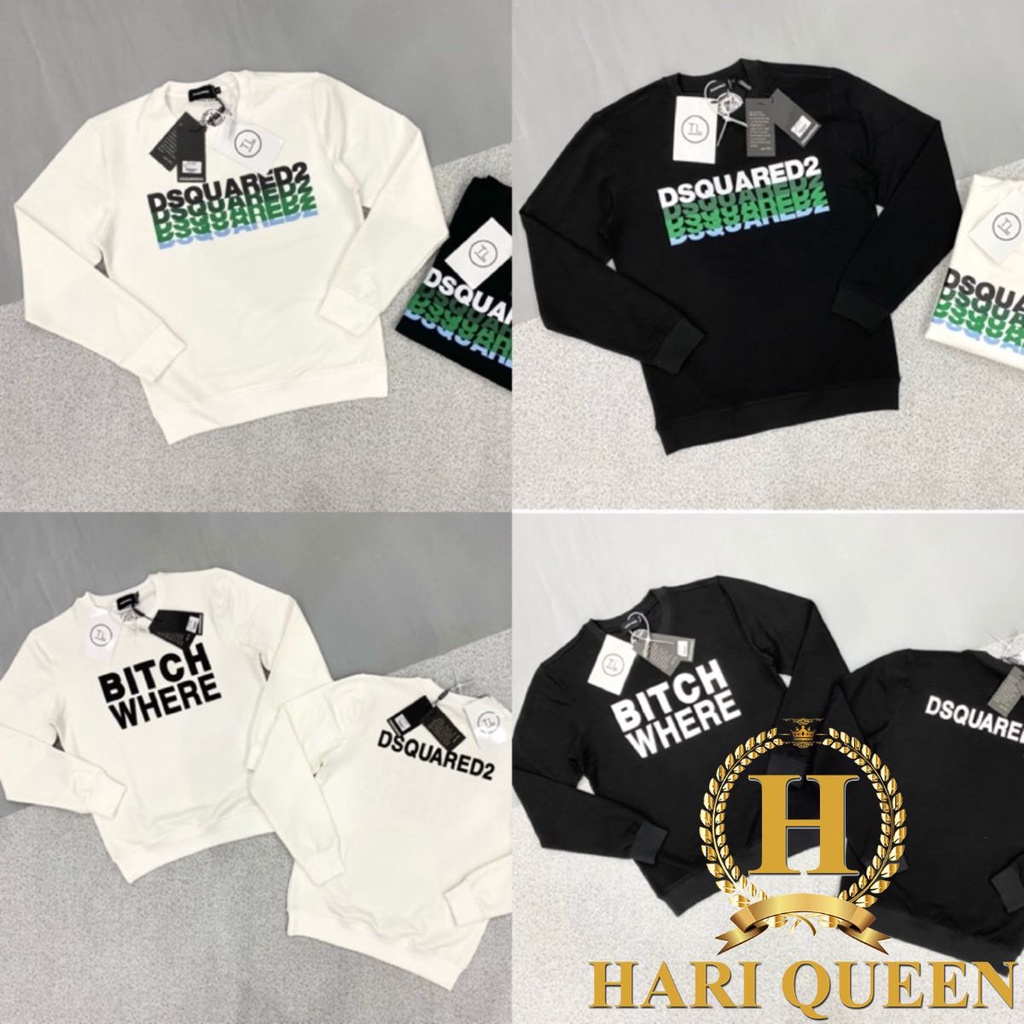 Áo Sweater DSQ in chữ nổi BITCH WHERE siêu hot HARI