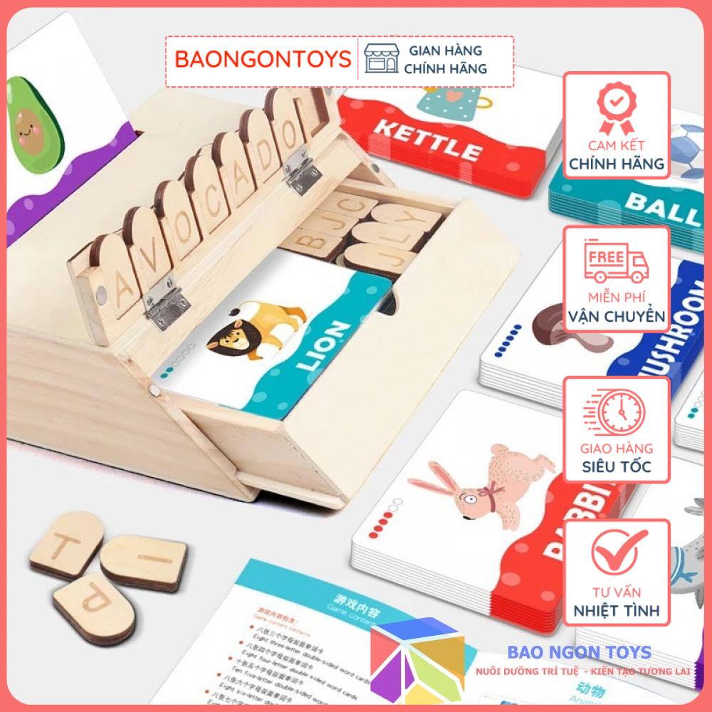 ĐỒ CHƠI GỖ GHÉP CHỮ GIÚP BÉ HỌC ĐÁNH VẦN VÀ MỞ RỘNG VỐN TỪ TIẾNG ANH - BAO NGON TOYS - DG102