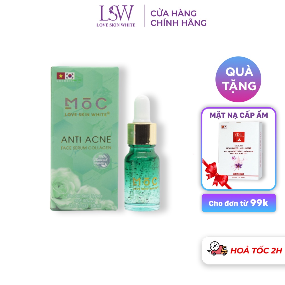 Tinh chất ngăn ngừa, giảm mụn thâm Collagen Mộc Love Skin White 10ml