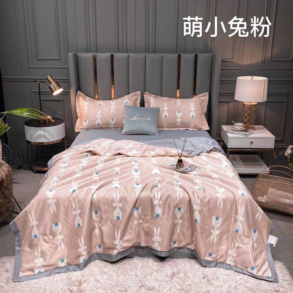 Bộ chăn ga gối lụa Thái hoạ tiết sang trọng, Set 5 món chăn ga gối chất lụa cao cấp - Tặng 1 vỏ gối ôm