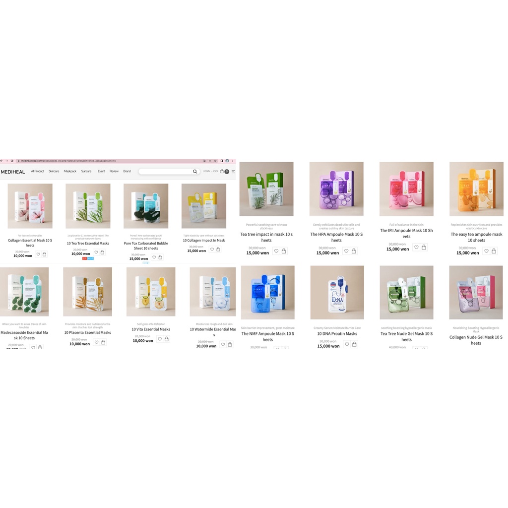 Mặt nạ Mediheal các loại MCM Mẹ Cá Mập