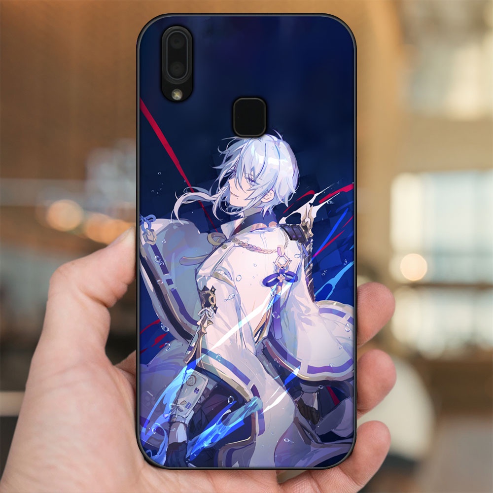 Ốp lưng Vivo Y91, Y95 viền đen in hình Kamisato Ayato Genshin Impact