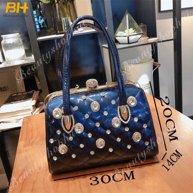 Túi Xách Đính Đá Kim Cương Sức Chứa Lớn Đa Năng Thời Trang Cho Nữ