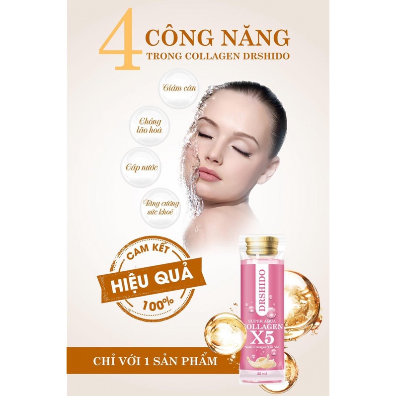 💥Combo 2 hộp Collagen X5 yến sào Nhật Bản Dr Shido Super Aqua