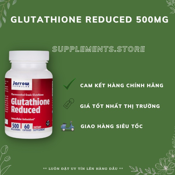 [TPCN]  Hỗ trợ trắng da , nám tàn nhang glutathione ruduced 1000mg của mỹ hộp 60 viên