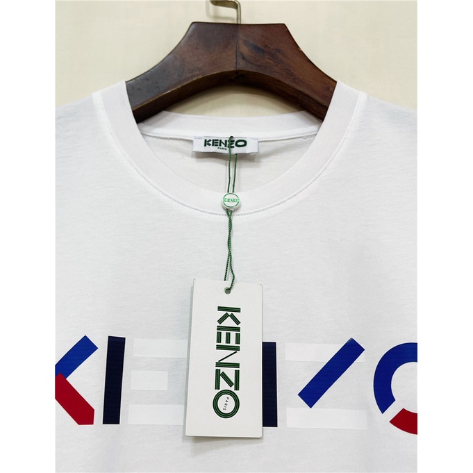 Áo Thun cotton Tay Ngắn Cổ Tròn In Chữ Kenz0 Cá Tính Cho Nam Size S-4XL