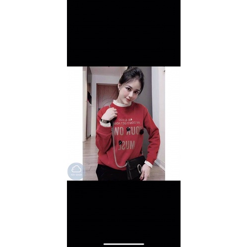 Áo nỉ phối cổ ren