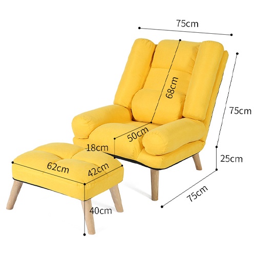 Ghế Sofa Thư Giãn, Ghế Bành, Tựa Lưng Có Thể Ngả 180 Độ Có Tặng Kèm Đôn | BigBuy360 - bigbuy360.vn