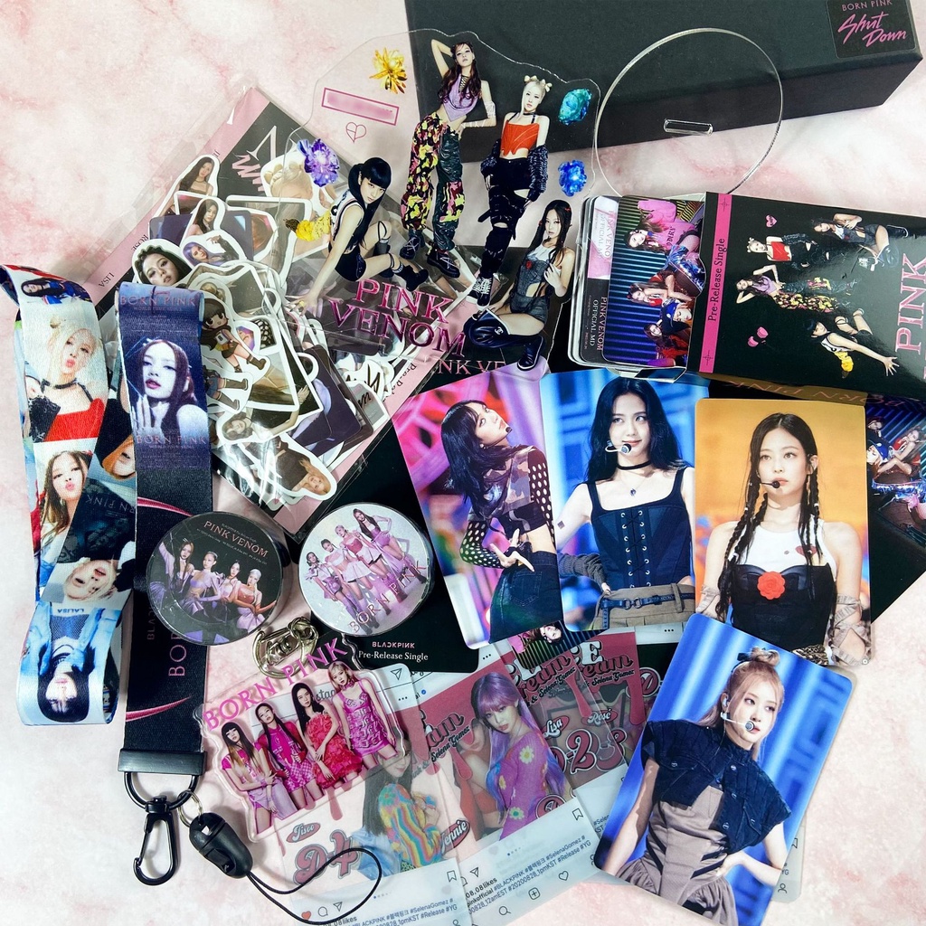 Blackpink Album BORN PINK Keychain, Standee Gift Box Set