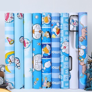 Decal dán tường hoạt hình dễ thương - Giấy dán tường Doremon cho bé cuộn 10m