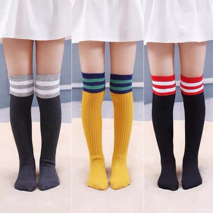Tất cao cổ cho bé ⚜️freeship⚜️ tất cao cổ đến đầu gối cho bé chất len cotton phong cách Hàn Quốc