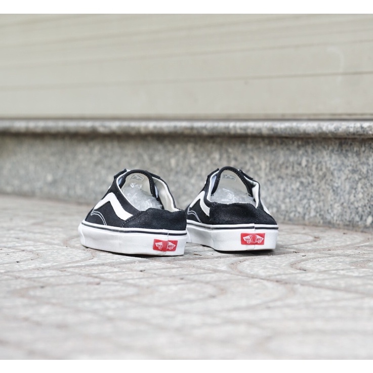 Giày Thể Thao VANS OLD SKOOL MULE CLASSIC BLACK / WHITE 721278 CŨ CHÍNH HÃNG
