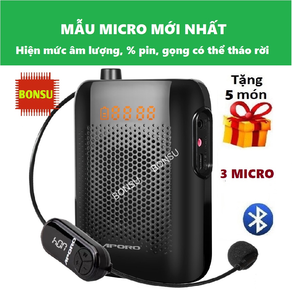 Loa trợ giảng không dây Aporo T30, máy trợ giảng có bluetooth0