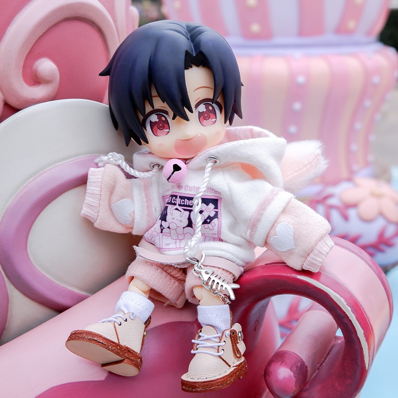 Bộ Áo hoodie + Quần Dài Cho Búp Bê Ob11 1 / 12 bjd 16cm