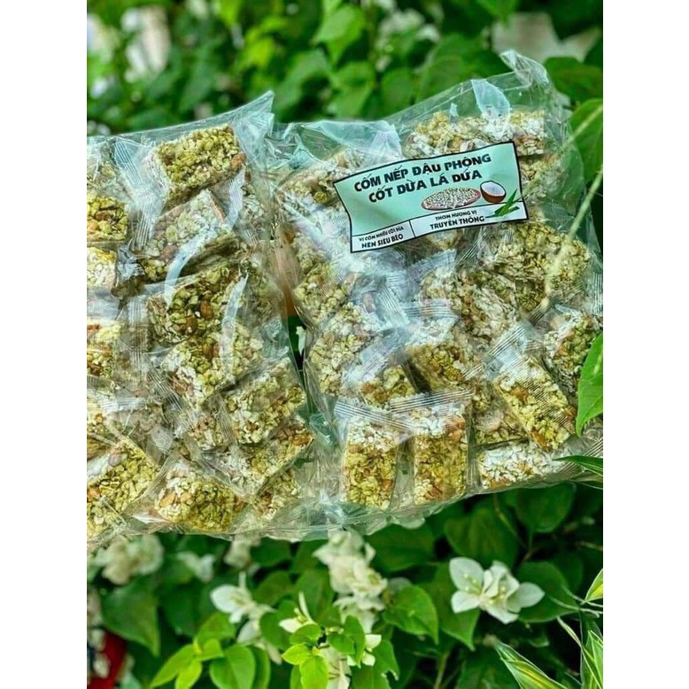 Cốm Nếp Lá Dứa Siêu Ngon Giòn Thơm- Gói 500g