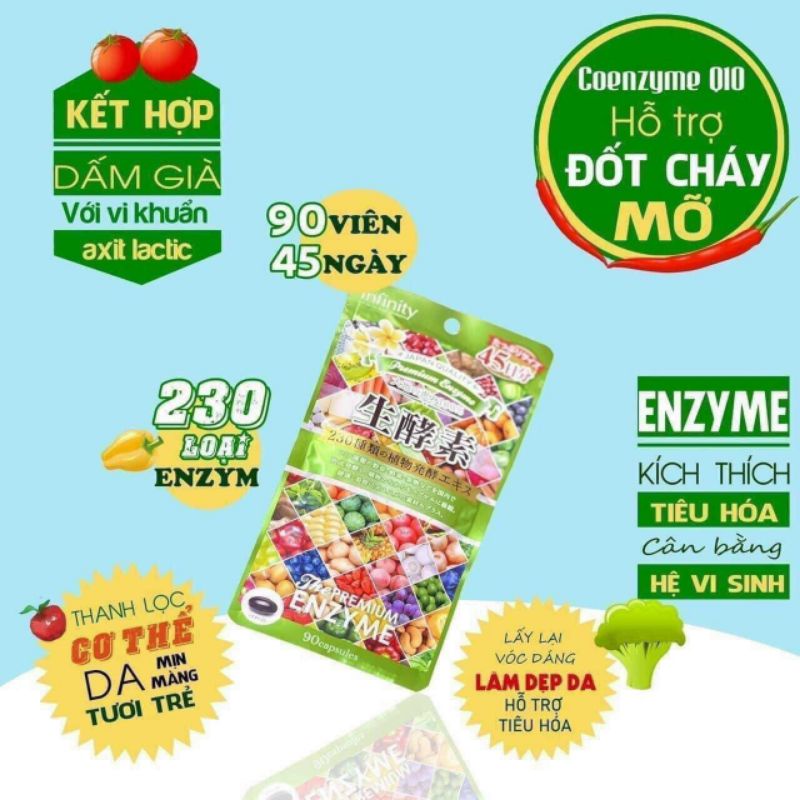 VIÊN UỐNG RAU CỦ 230 LOẠI ENZYME THE PREMIUM ENZYME 90viên NHẬT BẢN