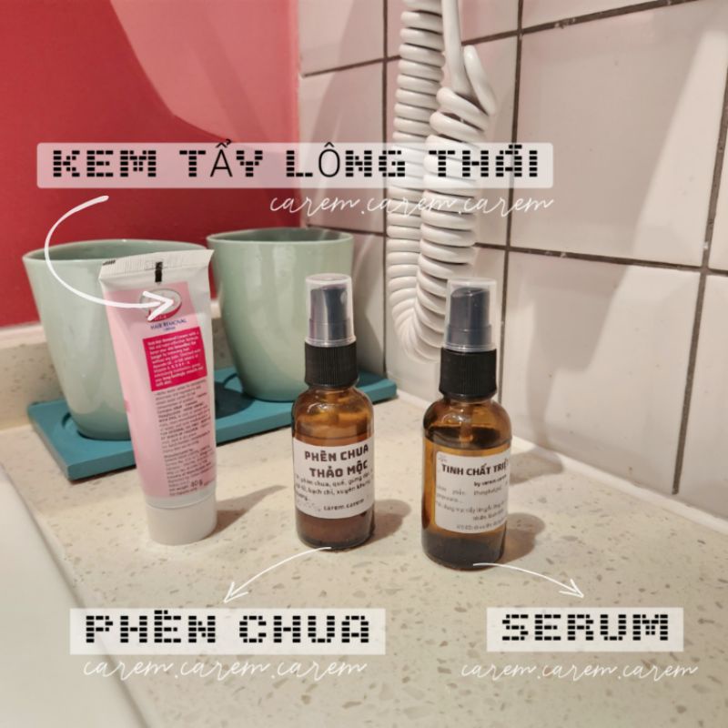 Phèn chua thảo mộc hôi nách hôi chân giảm thâm an toàn lành tính by caremcarem