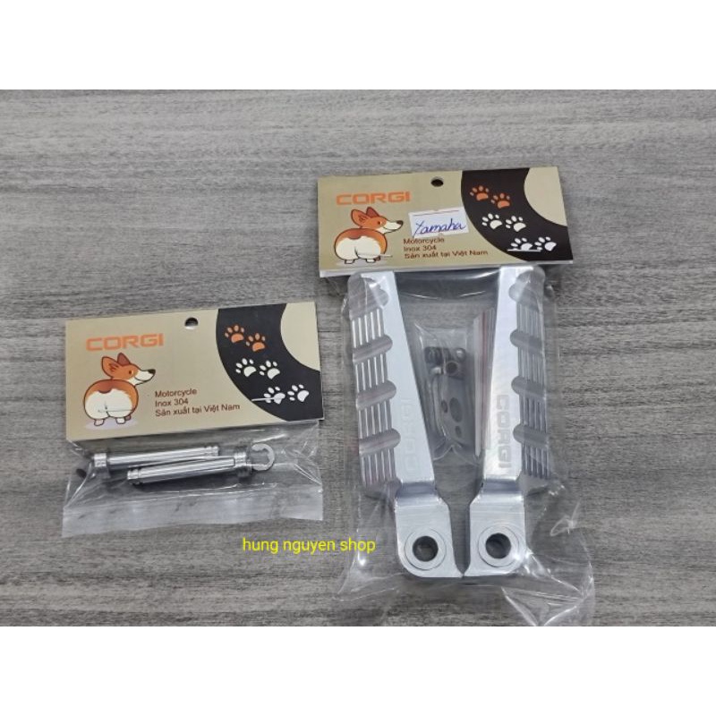 Gác chân CORGI nhôm nguyên khối CNC gắn dòng xe Honda & yamaha _ giá bán một cặp