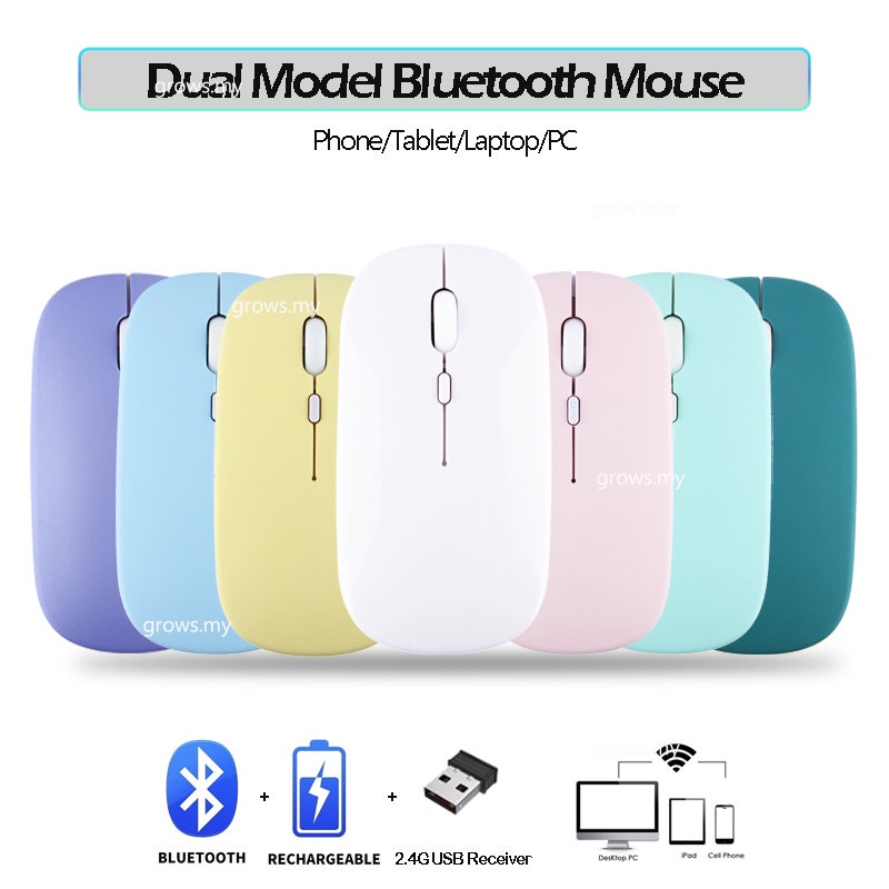 Chuột Bluetooth Không Dây Sạc Điện 2.4G Cho iPad / Samsung / Huawei Laptop