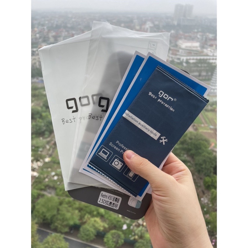 Bộ 2 dán kính cường lực Gor 9H cho Xiaomi Redmi k50 Ultra, K50 Gaming trong suốt cảm ứng siêu nhậy