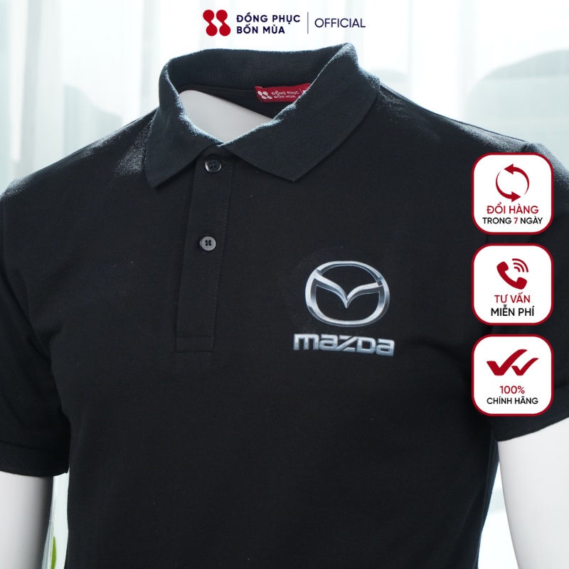 Áo thun áo polo nam nữ hãng xe Mazda chính hãng có cổ siêu đẹp chất vải cotton cá xấu gai mịn thời trang công sở cao cấp