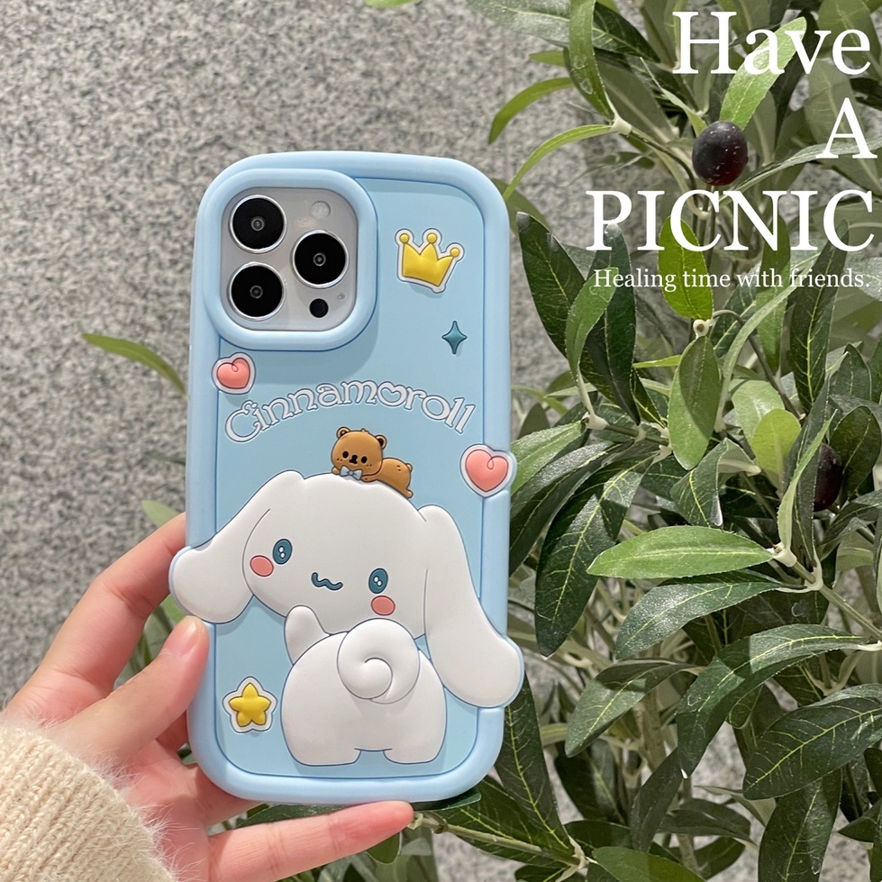 Ốp Điện Thoại Silicon Hình Chú Chó Cassia Xanh Dương Cho iphone 14 13 12 11 pro max