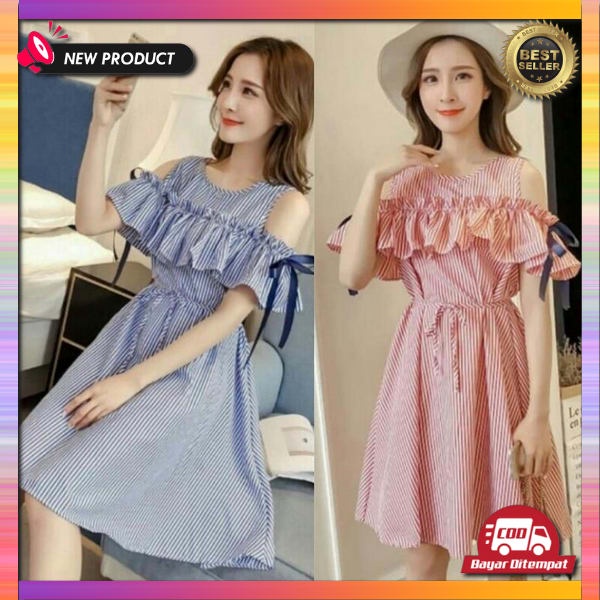 Đầm Mini Tay Ngắn Thanh Lịch Quyến Rũ Cho Nữ Tuổi Teen Bj Dris Lengn 2023