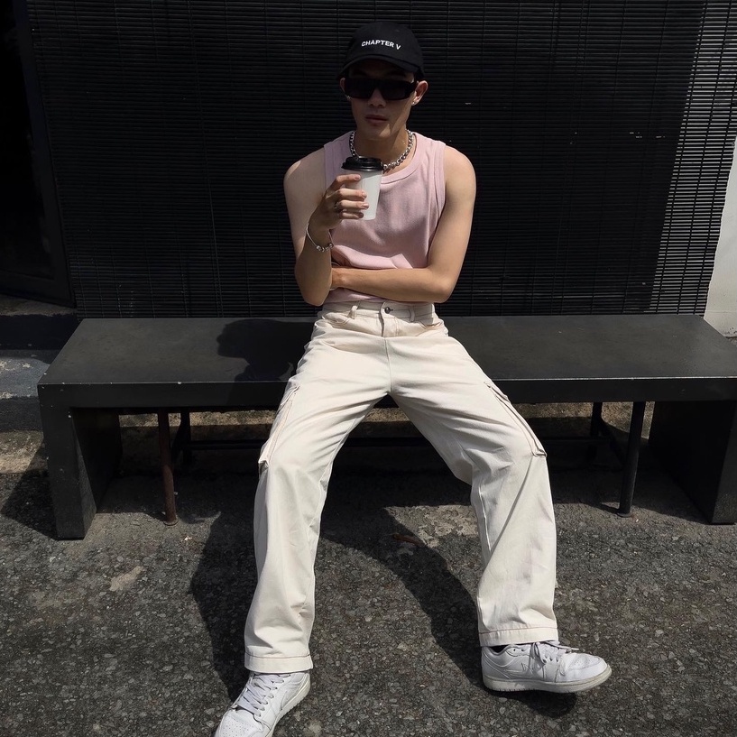 Quần Khaki Túi Hộp Màu Beige - Khaki Cargo Pants