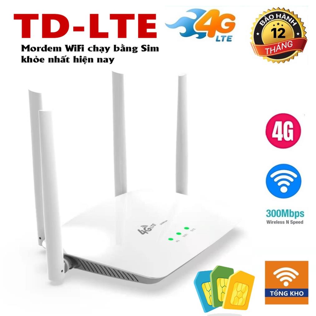 Bộ Phát Wifi Dùng Sim Mobifone, Vinaphone, Viettel, VNMB 4G / 3G LTE Sóng Khỏe, Internet Mạnh.