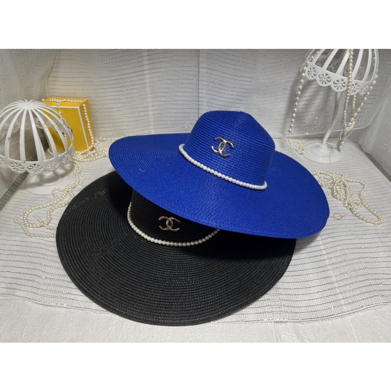 (Giá Sỉ) Mũ cói đi biển rộng vành đai ngọc xinh xắn đủ màu