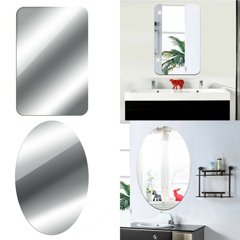 Giấy Dán Tường Tráng Gương Hình Chữ Nhật Chất Lượng Cao 50x50cm
