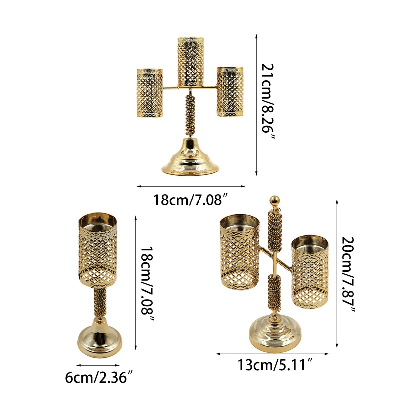 Giá Đỡ Nến 1 2 3 Đầu Phong Cách Cổ Điển