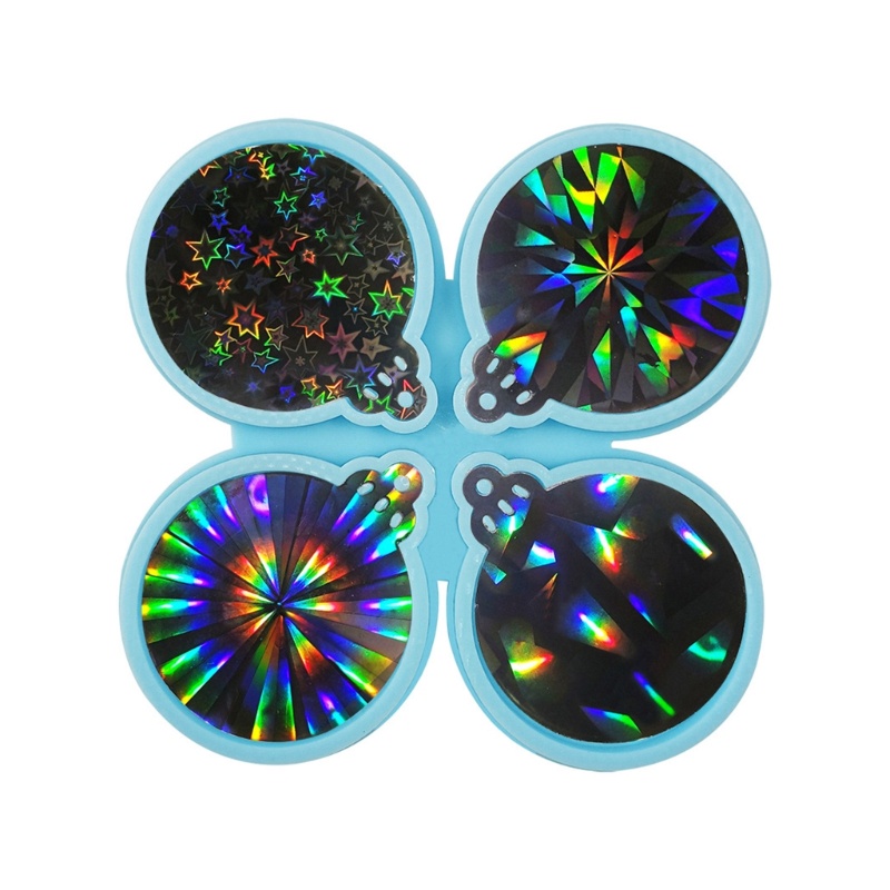 Khuôn Silicone Làm Mặt Dây Chuyền Thủy Tinh Hình Phấn Mắt Trang Trí Giáng Sinh