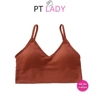 Áo Bra Chất Thun Len Tăm Hở Vai Cực Hot 2021 Siêu Thoải Mái Mỏng Hàng Chất Bao Đẹp(Freesize 45-65kg) PT Lady BRA 203