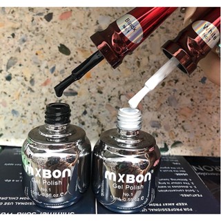 Sơn gel Mxbon lẻ màu trắng , đen, trắng sữa chai 15ml