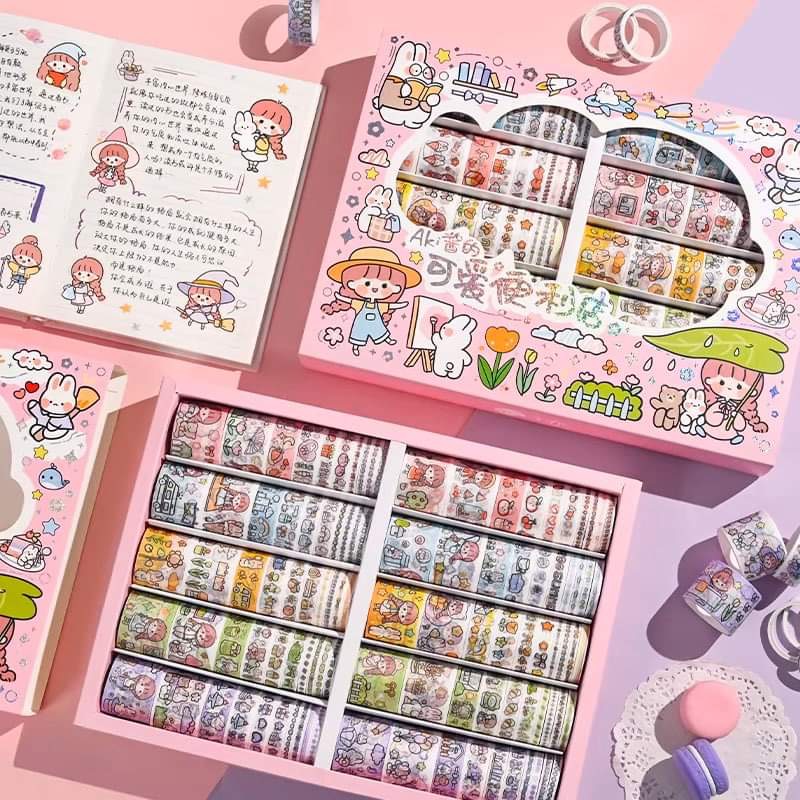 Hộp 100 cuộn washi tape