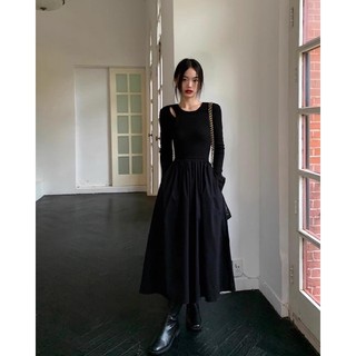 Đầm midi dài cut-out (ảnh thật/ có sẵn)