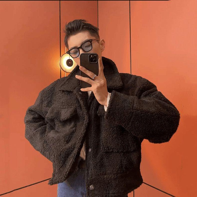 Áo Khoác Bóng Chày Cotton Lông Cừu Dày Dặn Phong Cách Ruffian Thời Trang Mùa Đông Cho Cặp Đôi