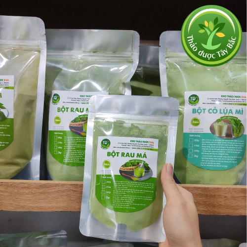 Bột rau má sấy lạnh nguyên chất, tách gân siêu mịn, detox cơ thể, thanh nhiệt, đẹp da, dễ tiêu hóa, hàng công ty