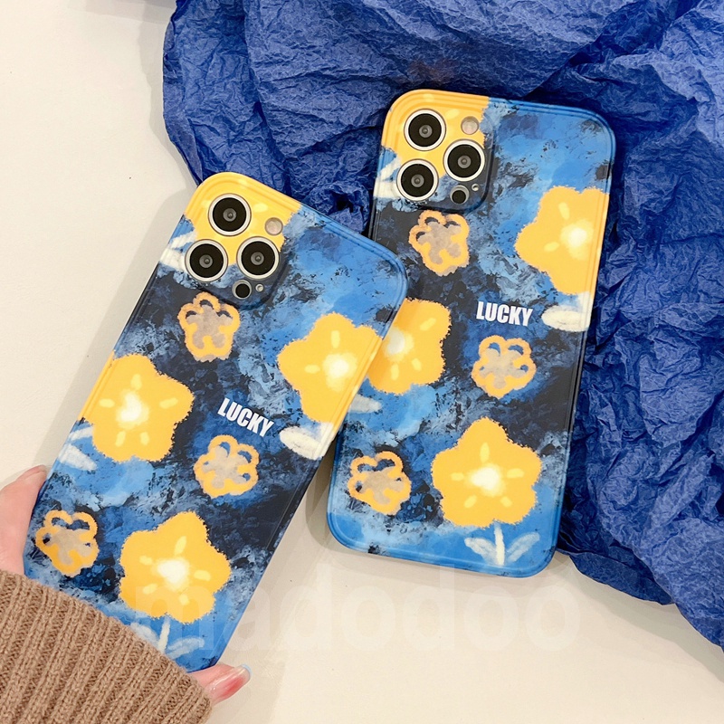 OPPO A78 A57 2022 4G A77S A77 5G A96 A76 A74 A95 A54 A55 A16 A3S A12E A15 A15S A53 A33 A7 A5S A12 A11K A5 A9 2020 A1K A52 A72 A92 A91 A93 A94 F11 F9 F15 A31 Retro Watercolor Flowers Straight Edge Soft Phone Case MDD 21