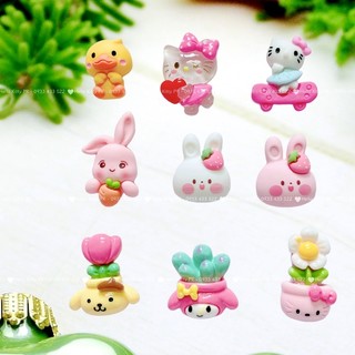 Slime icon charm trang trí phụ kiện vịt vàng, thỏ trắng, HelloKitty PR