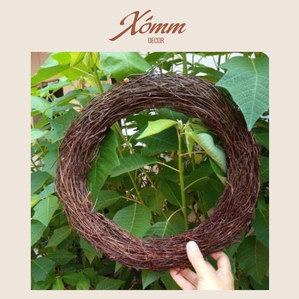 Vòng dây rừng handmade làm vòng nguyệt quế , vòng hoa treo cửa trang trí giáng sinh, đủ size