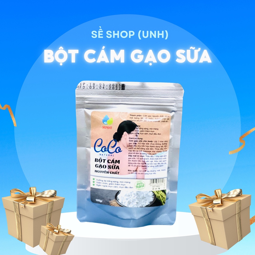 (500gr) Cám Gạo Sữa, Bột Cám Gạo đắp mặt hữu cơ nguyên chất đắp mặt dưỡng da, tinh bột cám gạo