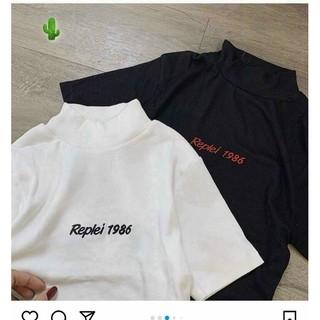 Áo body cổ lọ croptop thêu chữ siêu hot giá rẻ PC