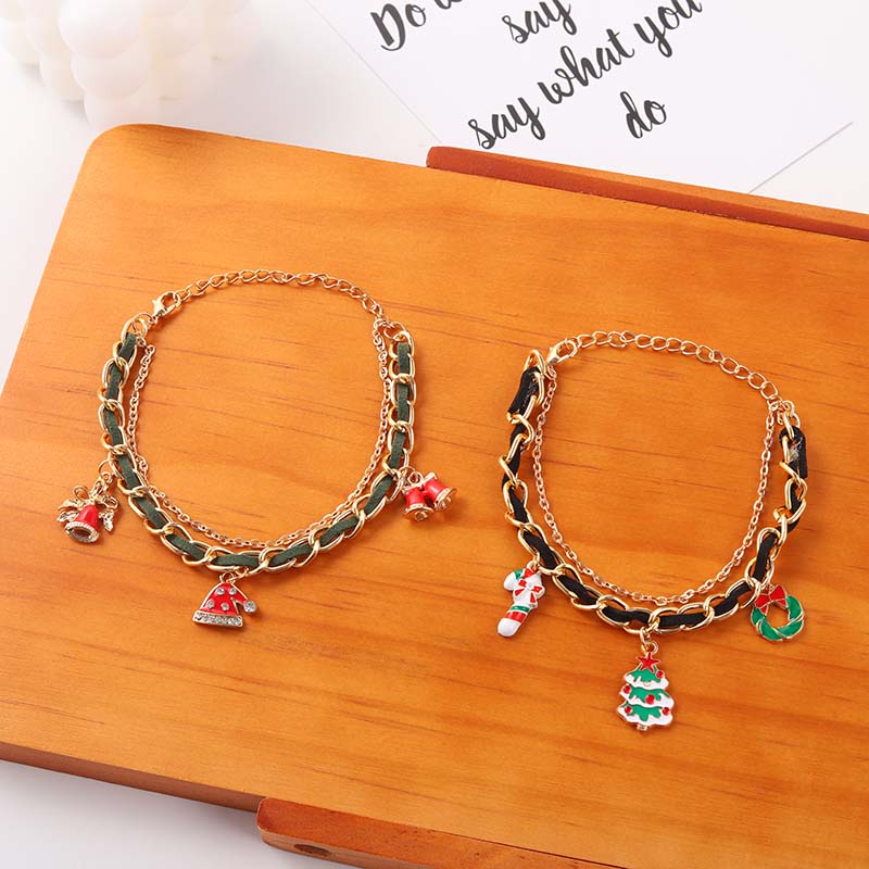 Vòng Đeo Tay Họa Tiết Giáng Sinh Thời Trang Dễ Thương Bắt Mắt